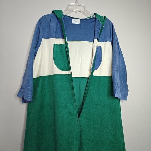 Colorblock Hooded Robe Lounge master - Picture 15 of 16